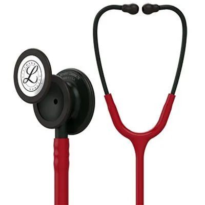 3M™ Littmann®  Classic III™ Monitoring Stethoscope, Black-Finish Chest-piece, Burgundy Tube, 27 inch, 5868