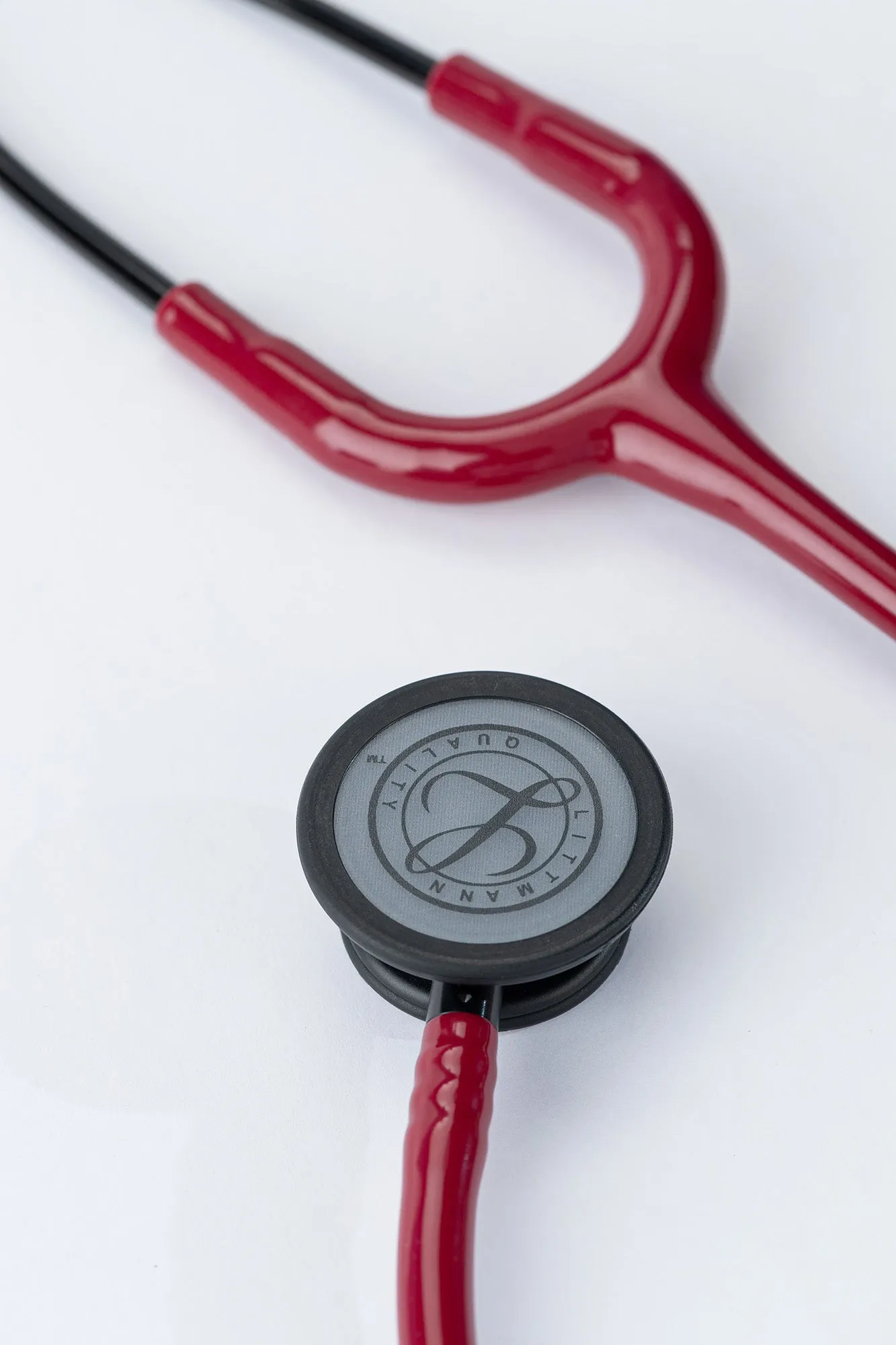 3M™ Littmann®  Classic III™ Monitoring Stethoscope, Black-Finish Chest-piece, Burgundy Tube, 27 inch, 5868