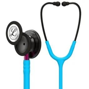 3M™ Littmann®  Classic III™ Monitoring Stethoscope, Smoke Chestpiece, Turquoise Tube, Pink Stem and Smoke Headset, 27 inch, 5872
