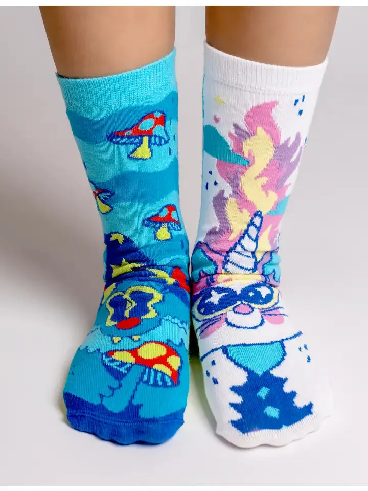 Abra and Catabra | Teen and Adult Socks | Mismatched Cute Crazy Fun Socks
