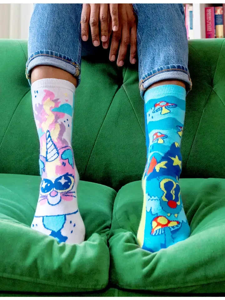 Abra and Catabra | Teen and Adult Socks | Mismatched Cute Crazy Fun Socks