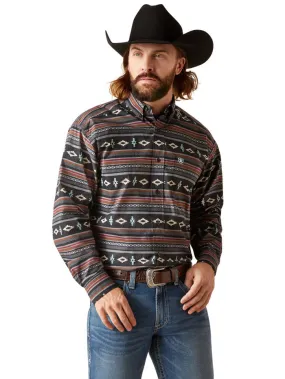 Ariat 10047384 Mens Noland Classic Fit Long Sleeve Shirt Black