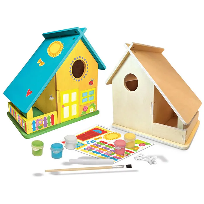 Audubon Bird House Buildable Wood Paint Kit