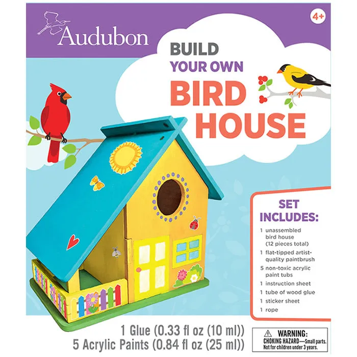 Audubon Bird House Buildable Wood Paint Kit