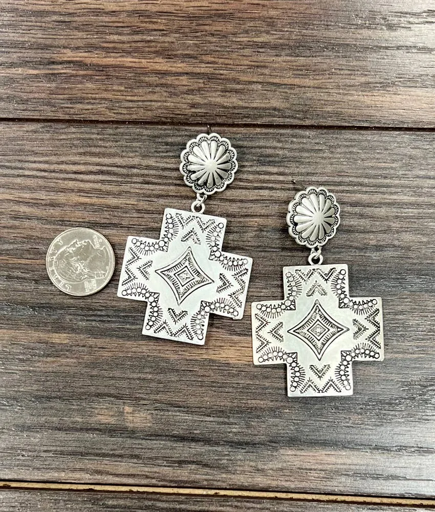 Aztec Post Earrings at Bourbon Cowgirl