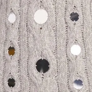 BEEHIVE MIRRORED SWEATER | HEATHER GREY