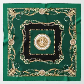 Bernini - Silk Pocket Square - Emerald