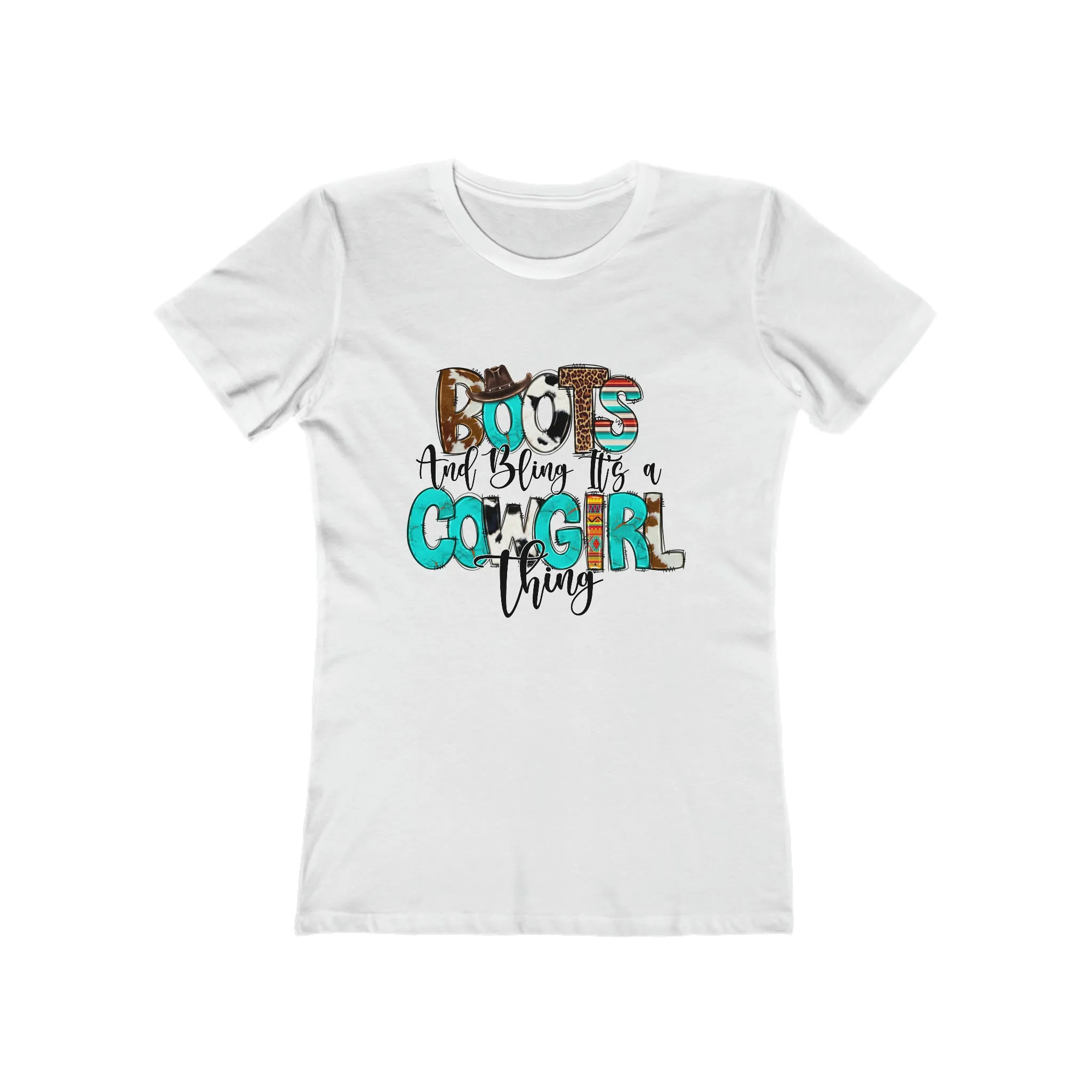 Boot's & Bling Cowgirl T-Shirt only at Bling & Bloom's Boutique | Cowgirl T-Shirt | Women's Western Tee | Country-Style T-Shirt
