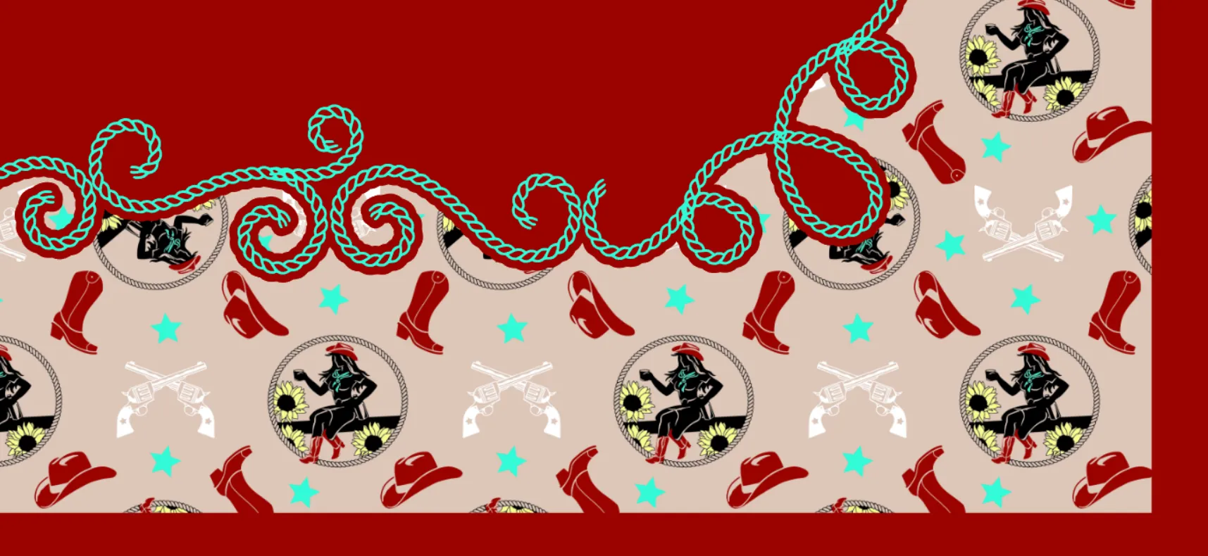 Bourbon Cowgirl Red Wild Rag | Rodeo Wildrags at Bourbon Cowgirl