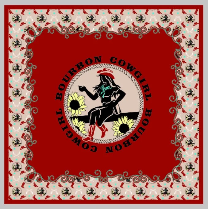 Bourbon Cowgirl Red Wild Rag | Rodeo Wildrags at Bourbon Cowgirl