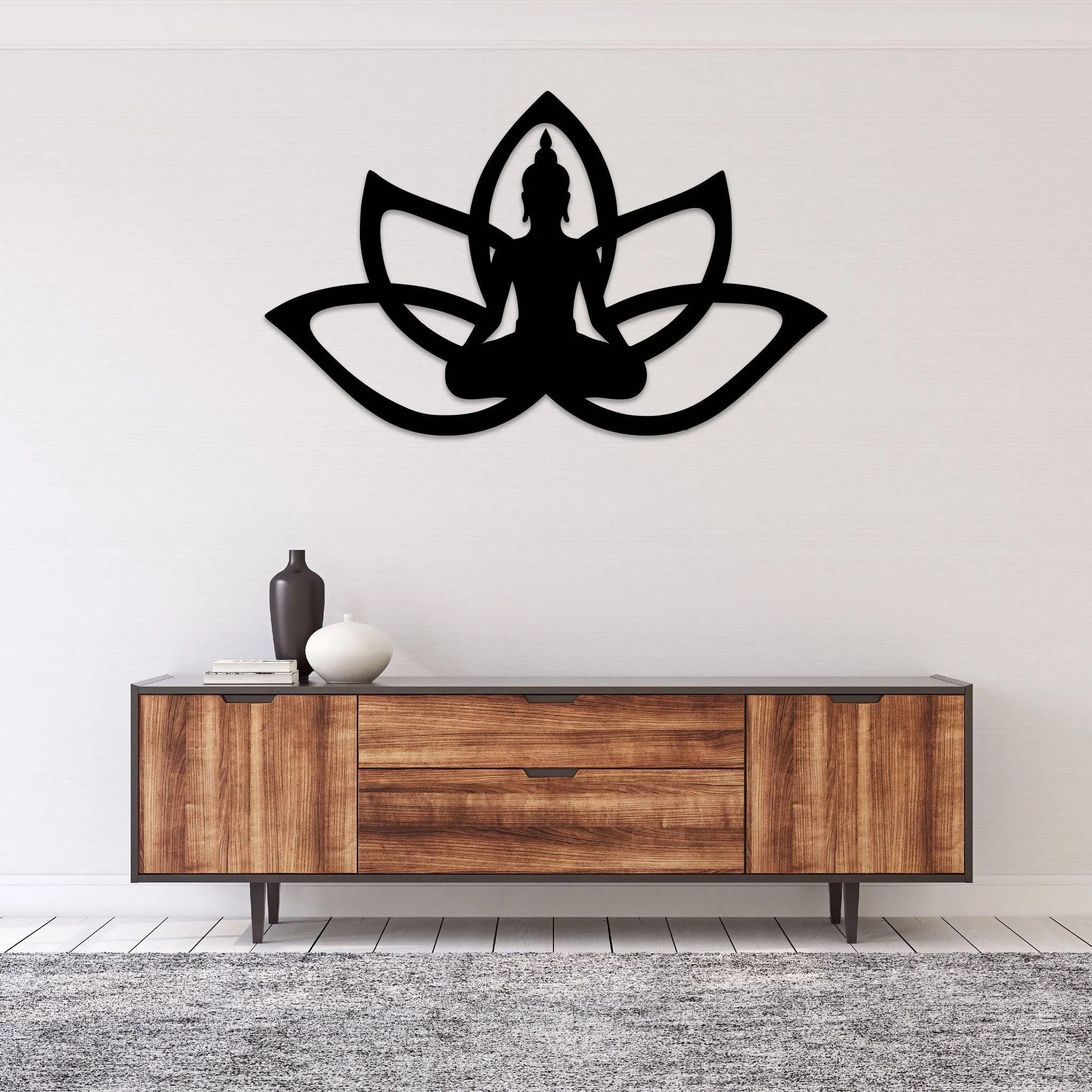 Buddha Lotus Flower - Metal Wall Art