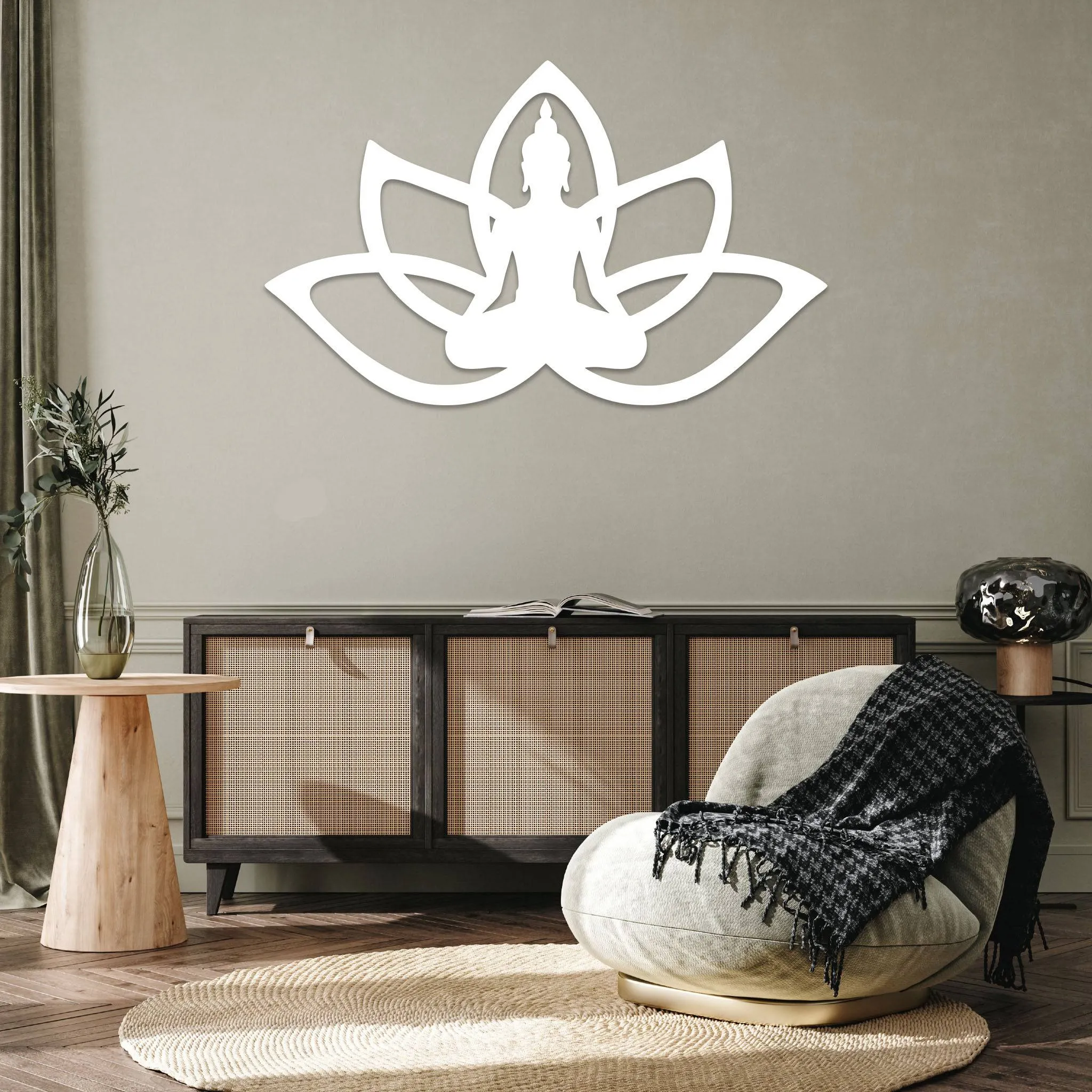 Buddha Lotus Flower - Metal Wall Art