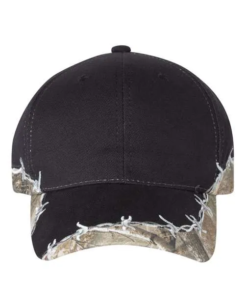 Camo with Barbed Wire Cap