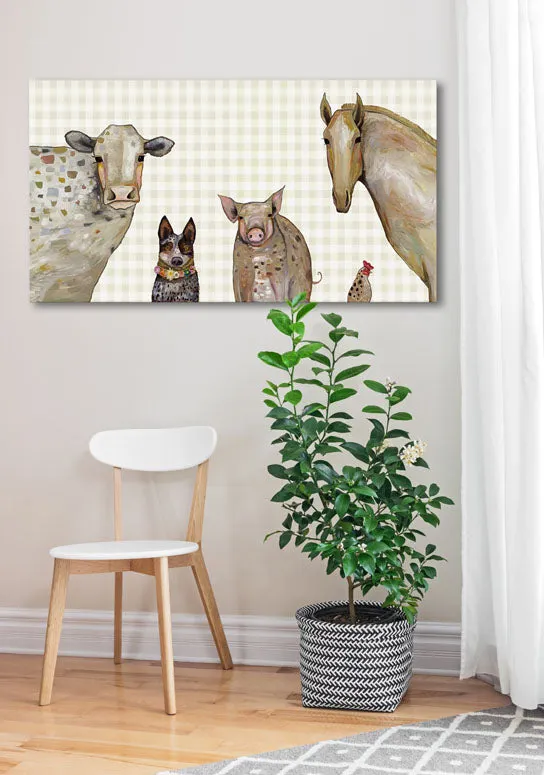 Cattle Dog and Crew Canvas Wall Art
