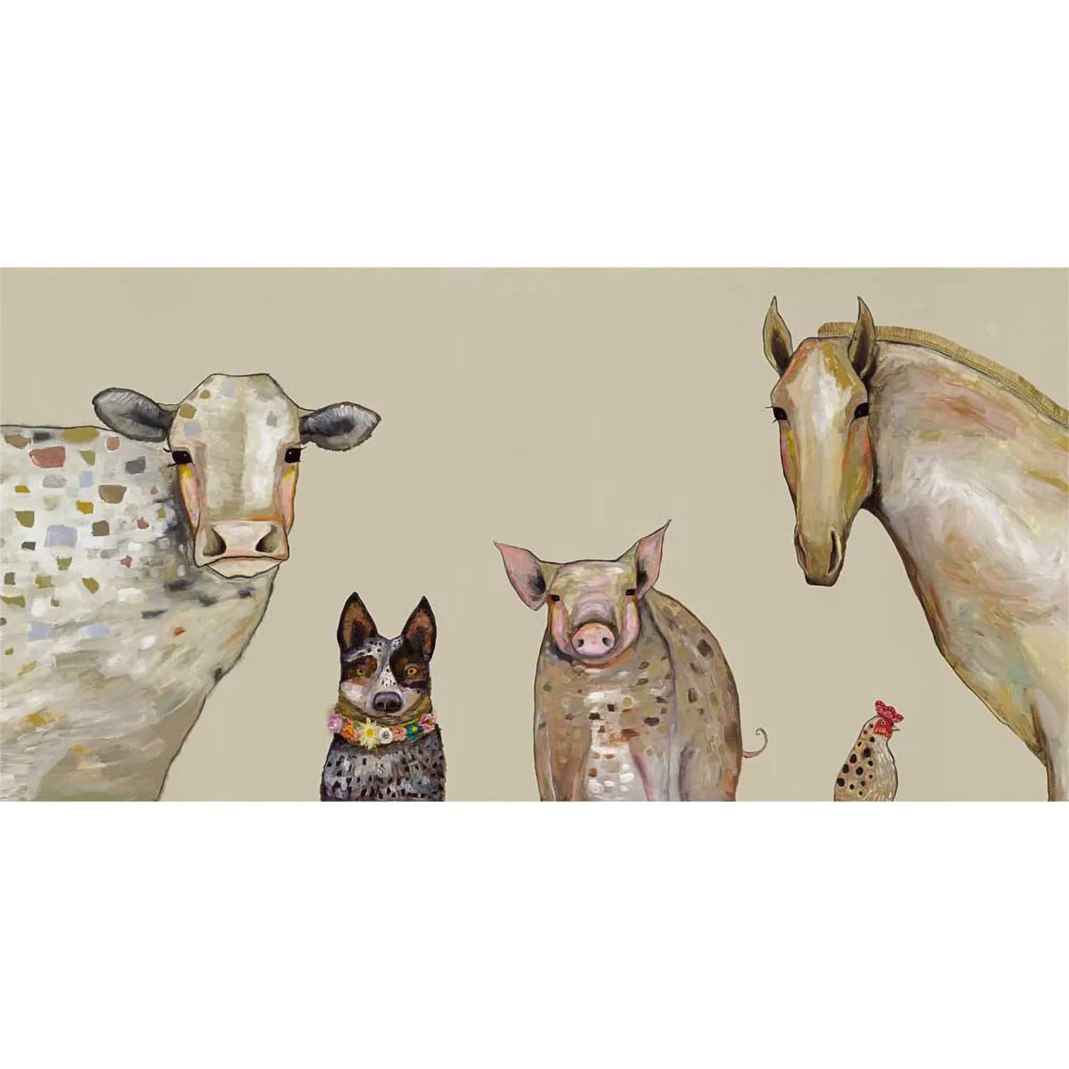 Cattle Dog and Crew Canvas Wall Art