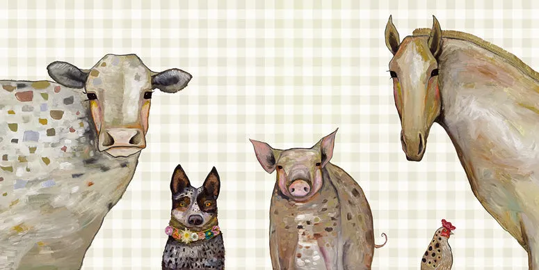 Cattle Dog and Crew Canvas Wall Art