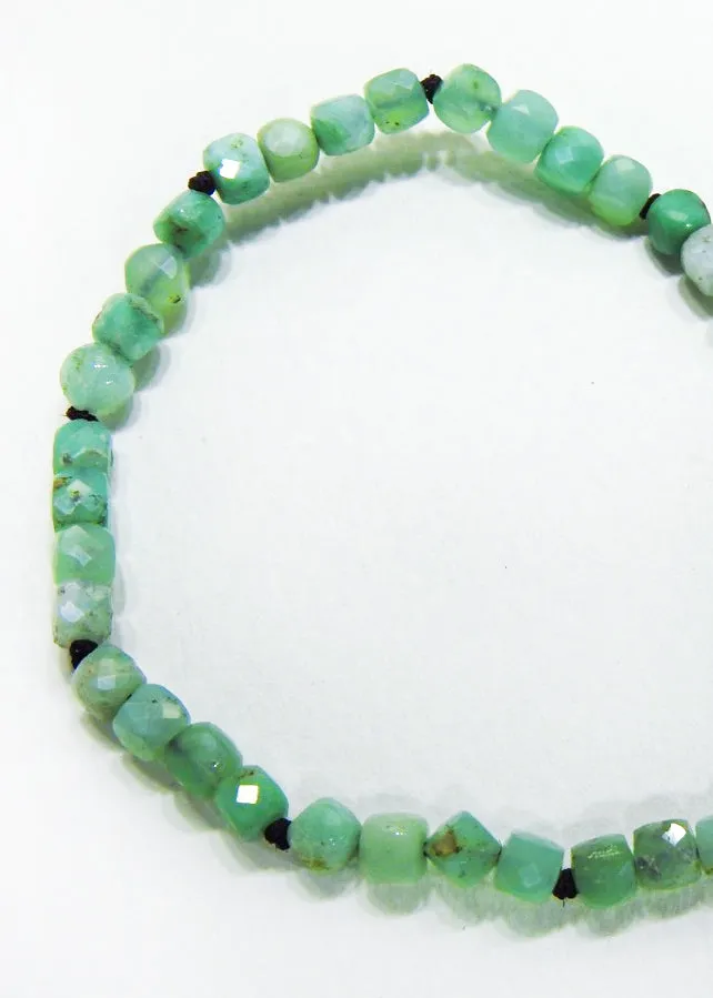 Chrysoprase Cube Bracelet