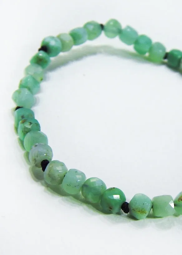 Chrysoprase Cube Bracelet