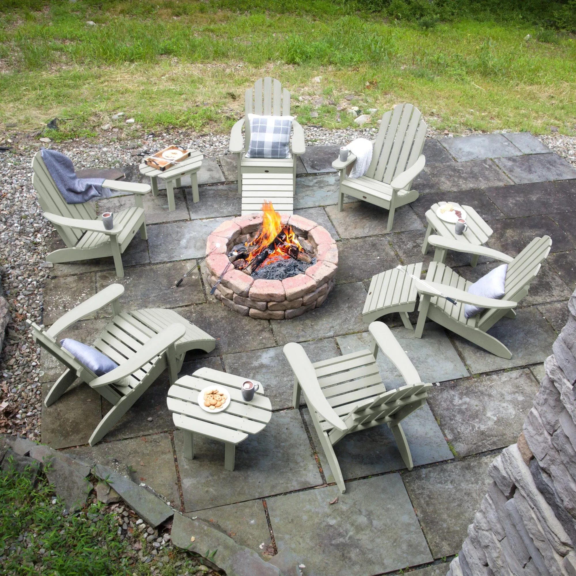 Classic Westport Adirondack Fireside Set
