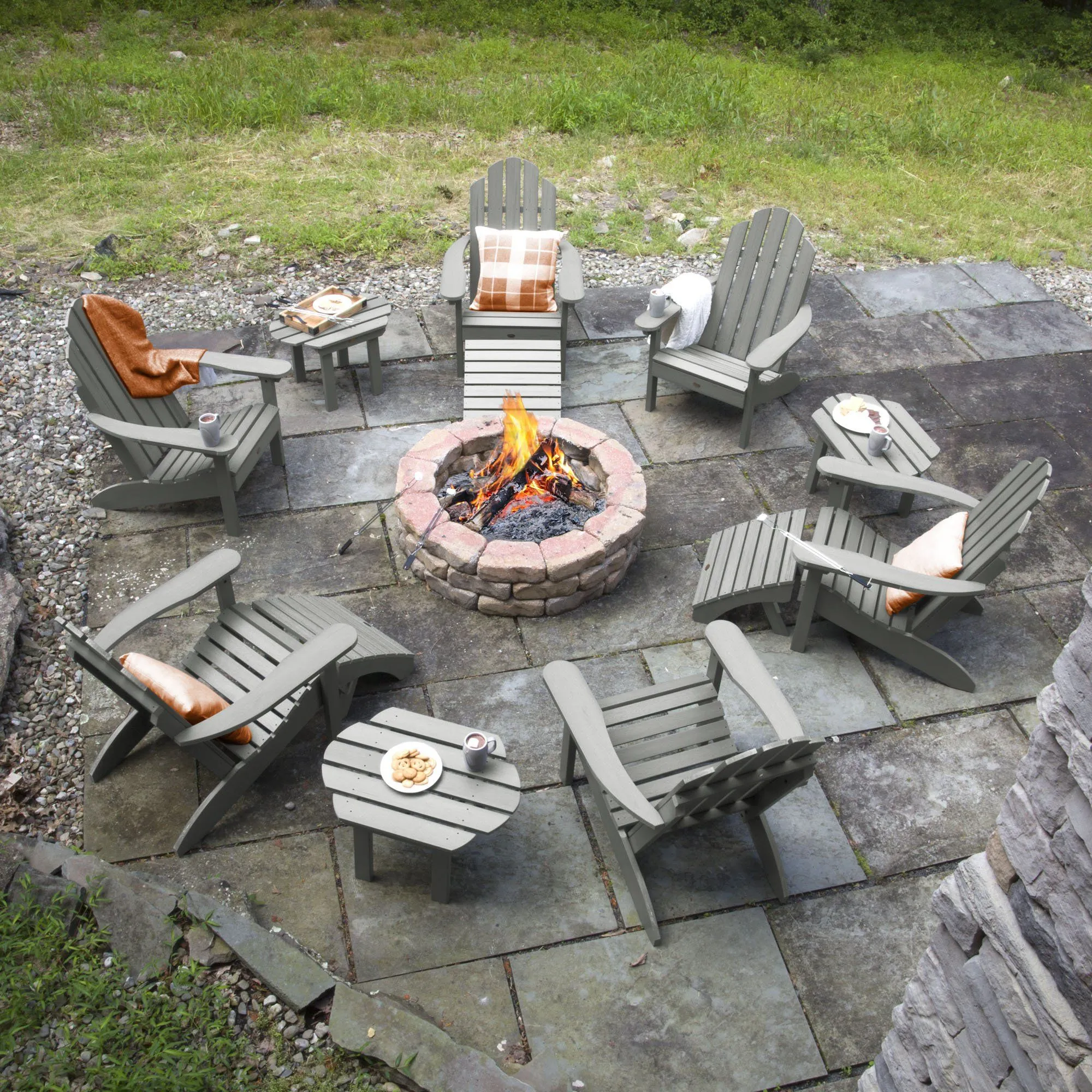 Classic Westport Adirondack Fireside Set