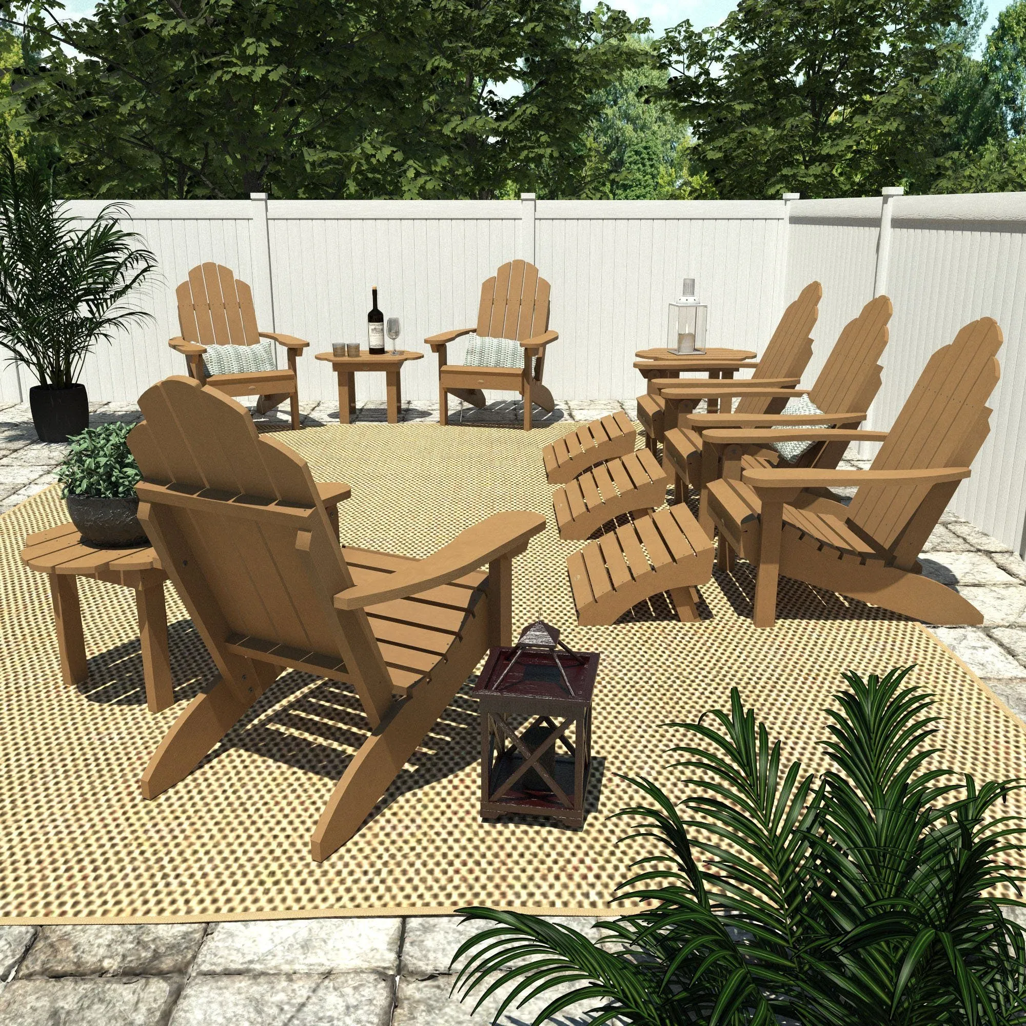 Classic Westport Adirondack Fireside Set