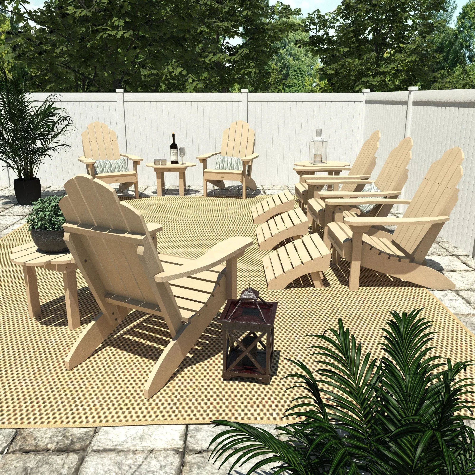 Classic Westport Adirondack Fireside Set