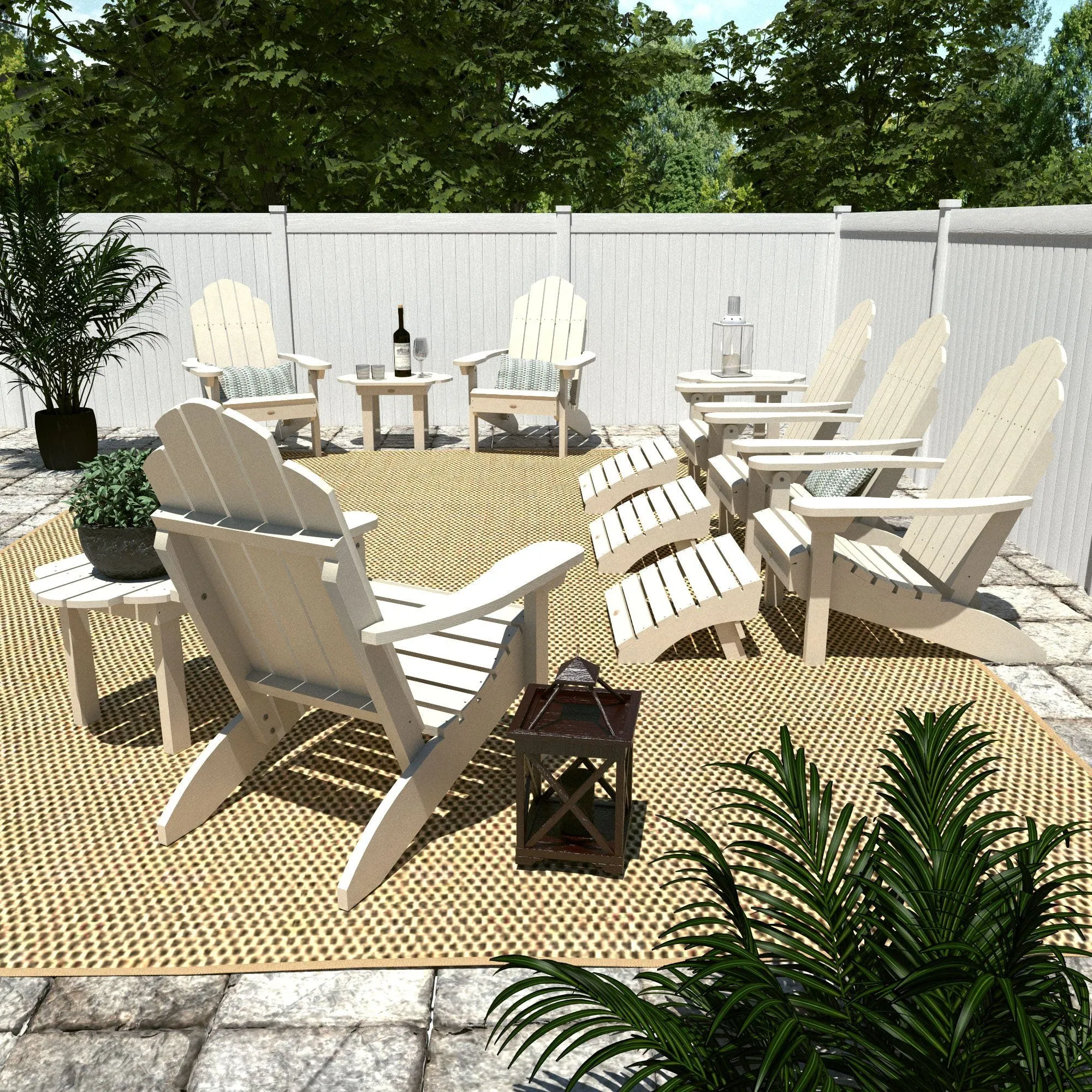 Classic Westport Adirondack Fireside Set