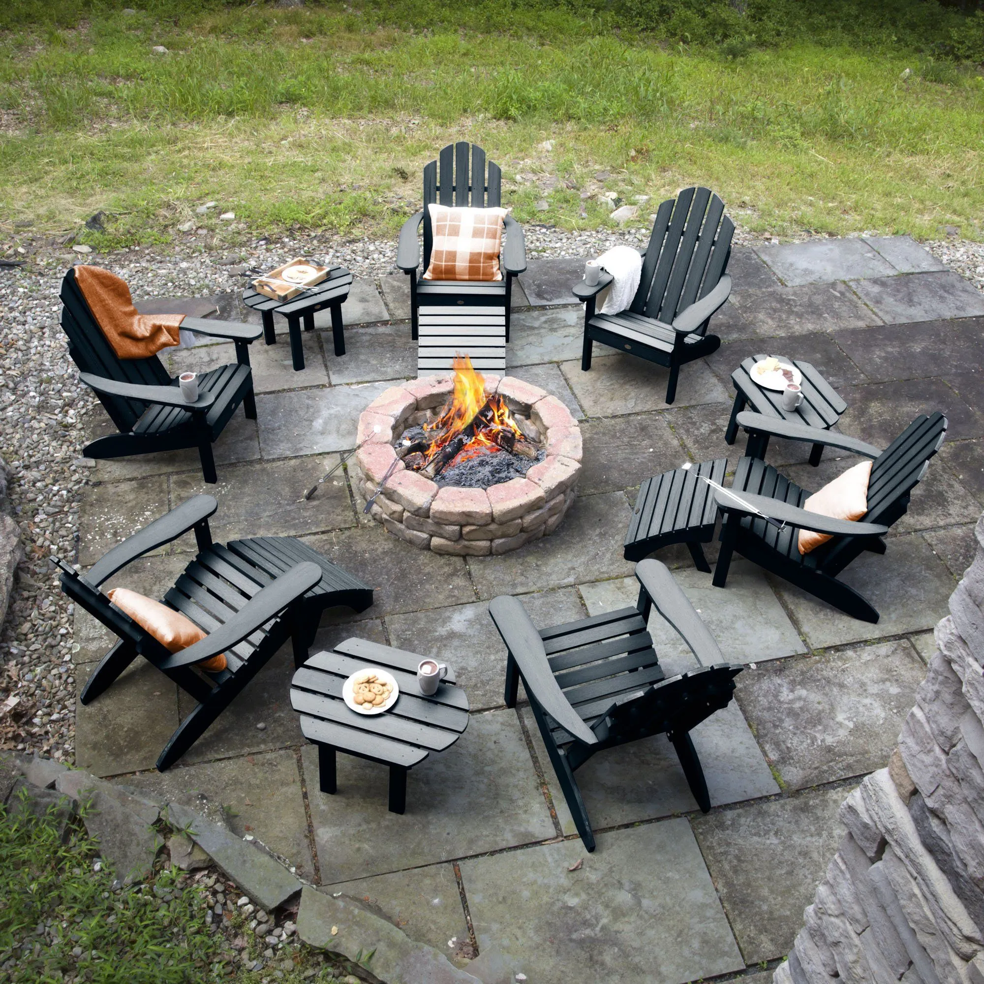 Classic Westport Adirondack Fireside Set