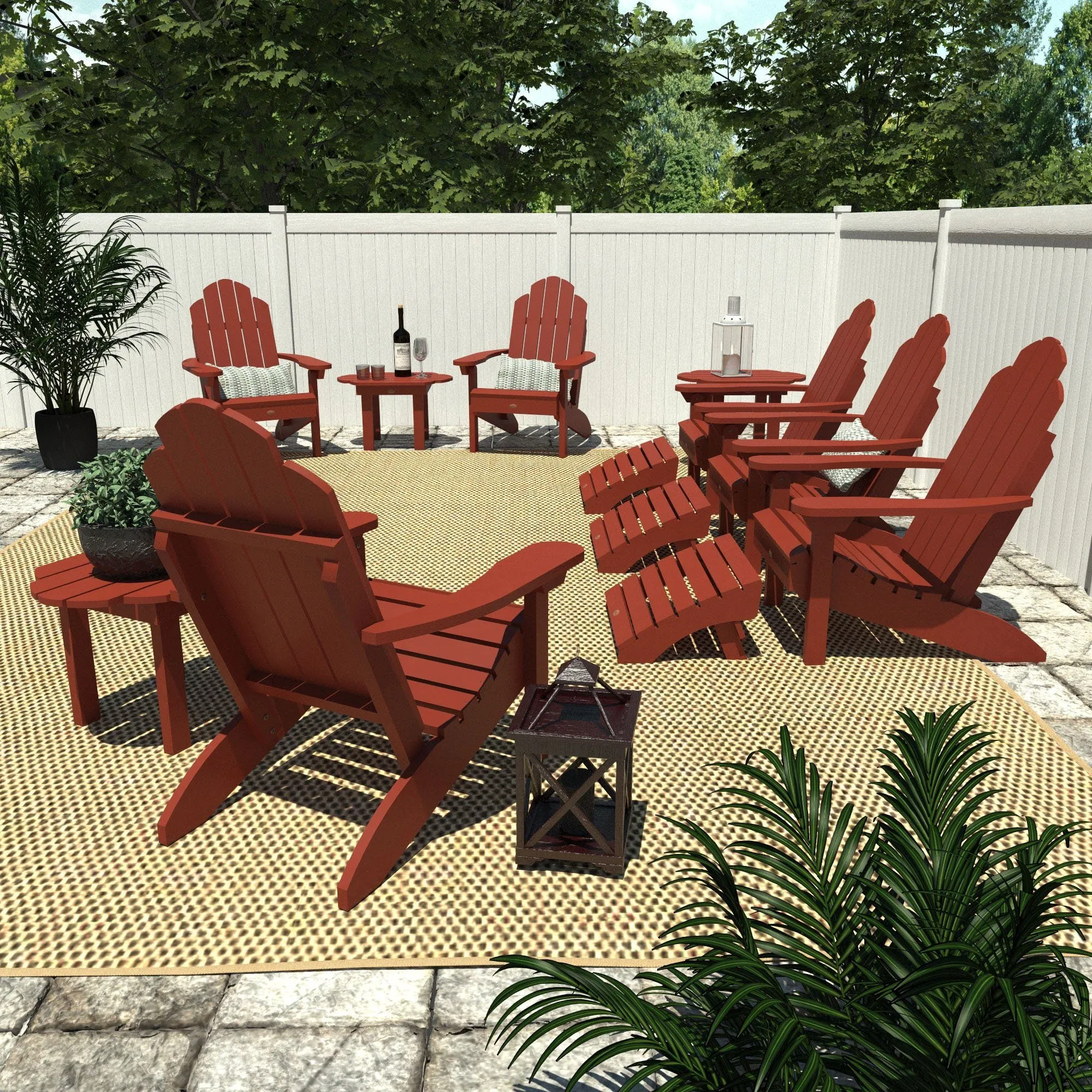 Classic Westport Adirondack Fireside Set