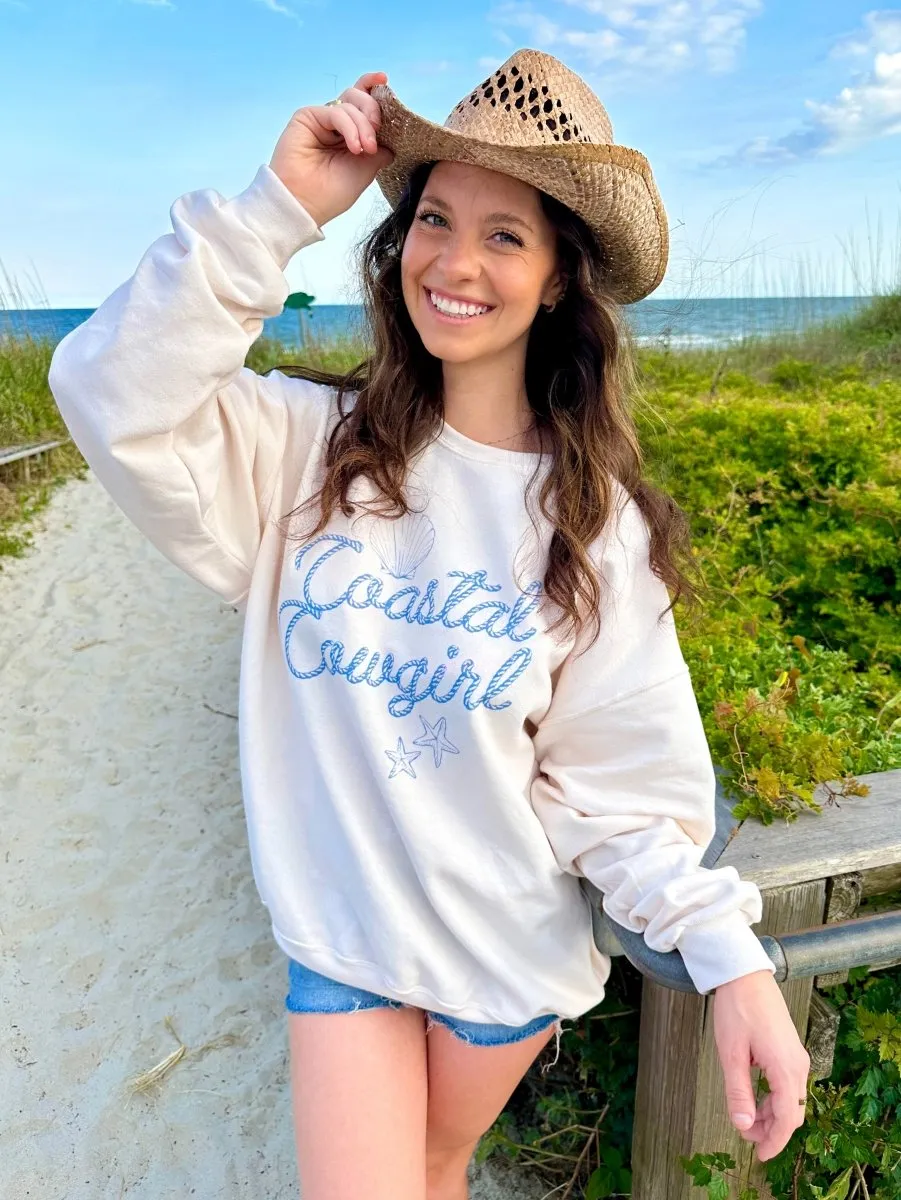 'Coastal Cowgirl' Crewneck Sweatshirt
