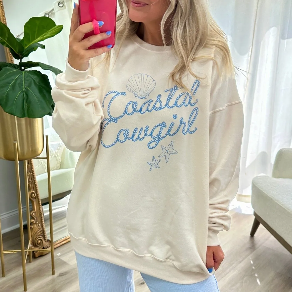 'Coastal Cowgirl' Crewneck Sweatshirt