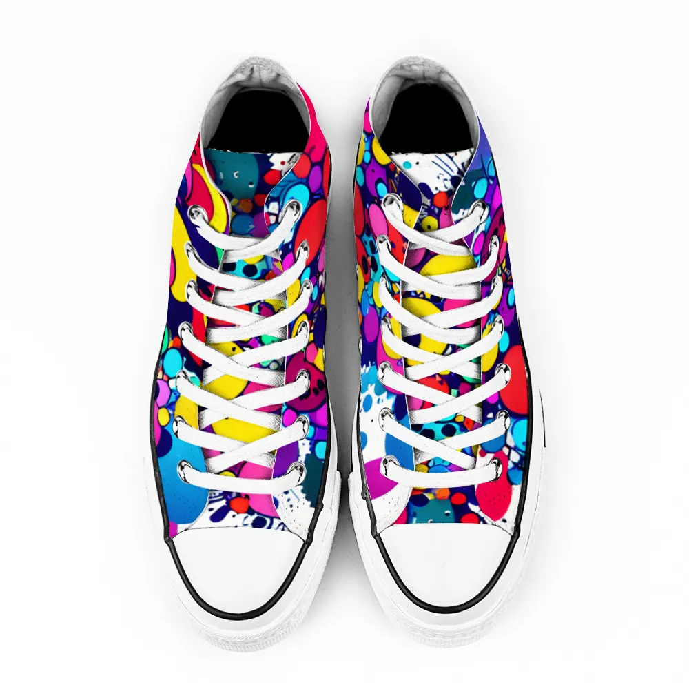 Colorful Collection - Classic Unisex High Top Canvas Sneakers