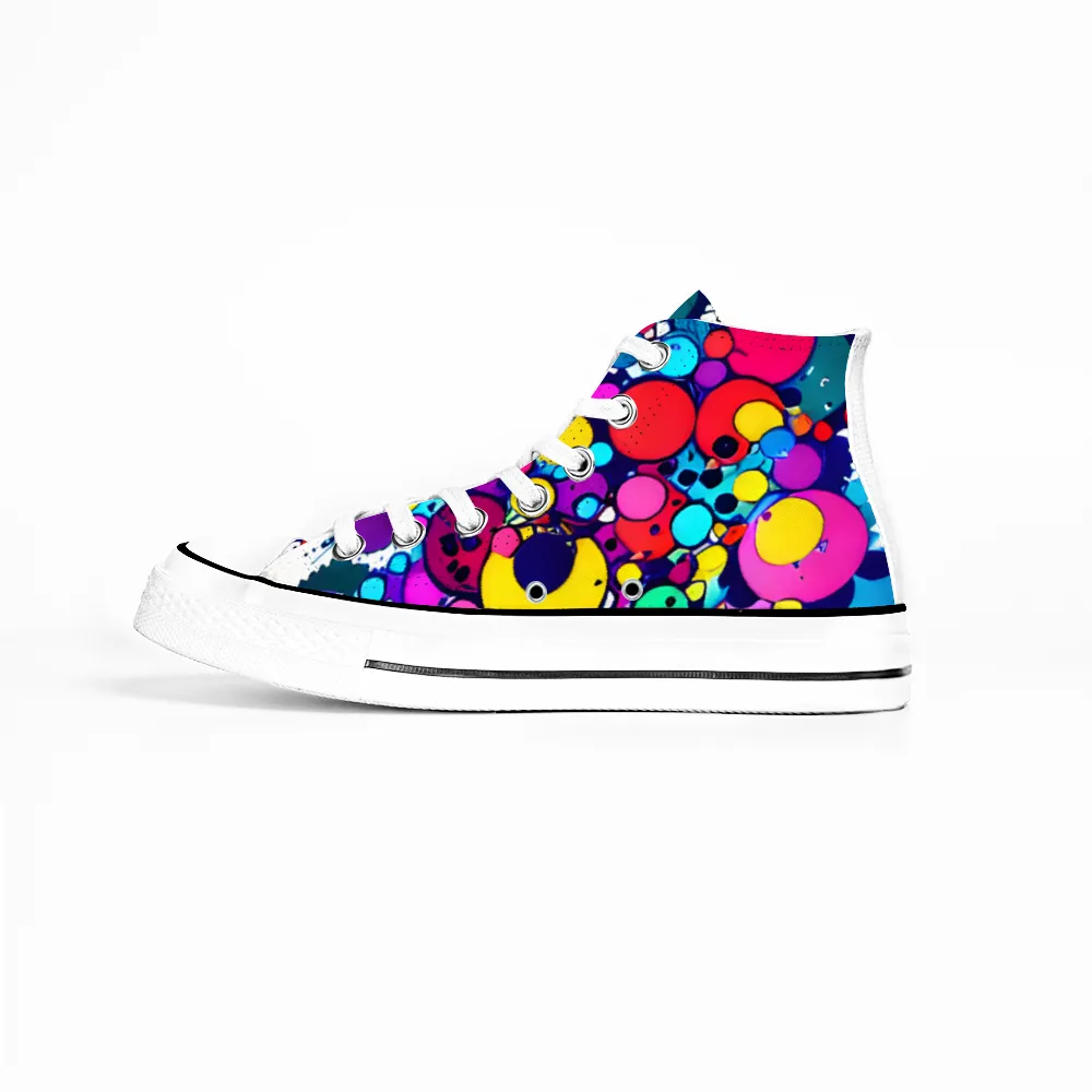 Colorful Collection - Classic Unisex High Top Canvas Sneakers
