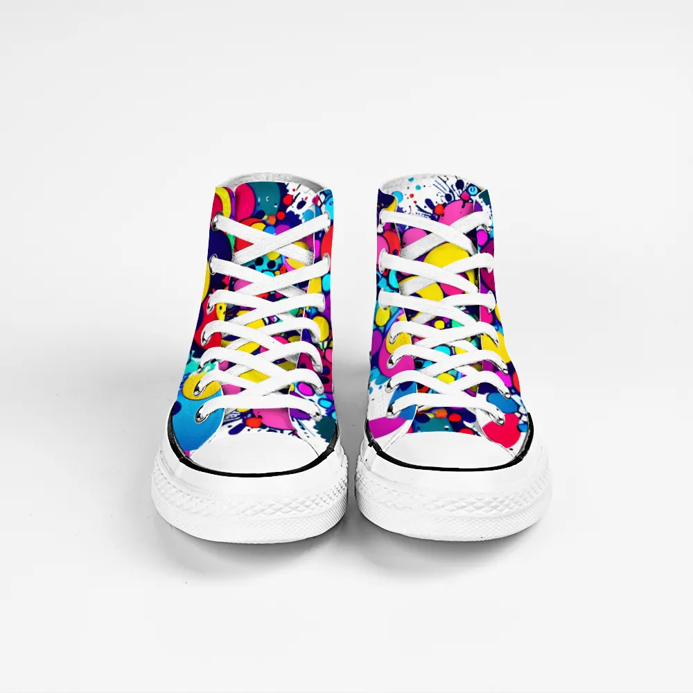 Colorful Collection - Classic Unisex High Top Canvas Sneakers
