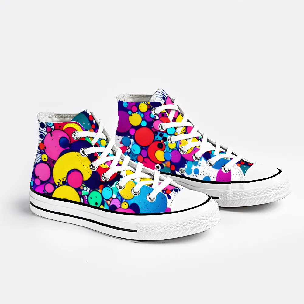 Colorful Collection - Classic Unisex High Top Canvas Sneakers