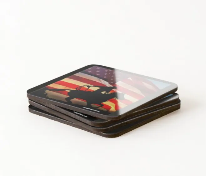Cowgirl Kim American Cowboy Coasters - Set of 4