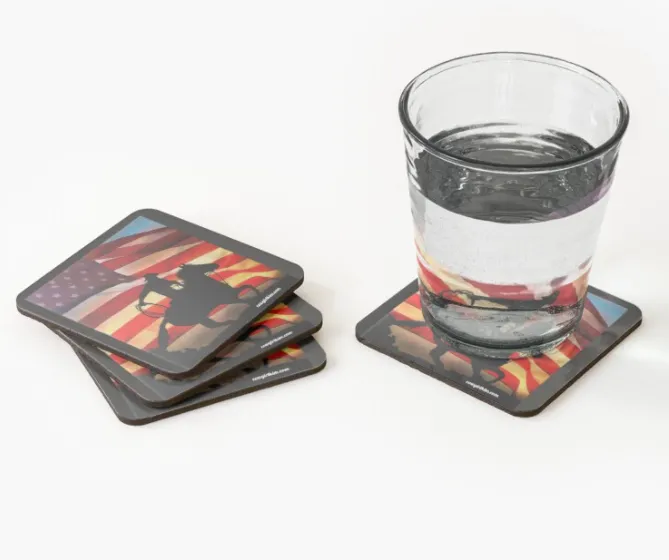 Cowgirl Kim American Cowboy Coasters - Set of 4