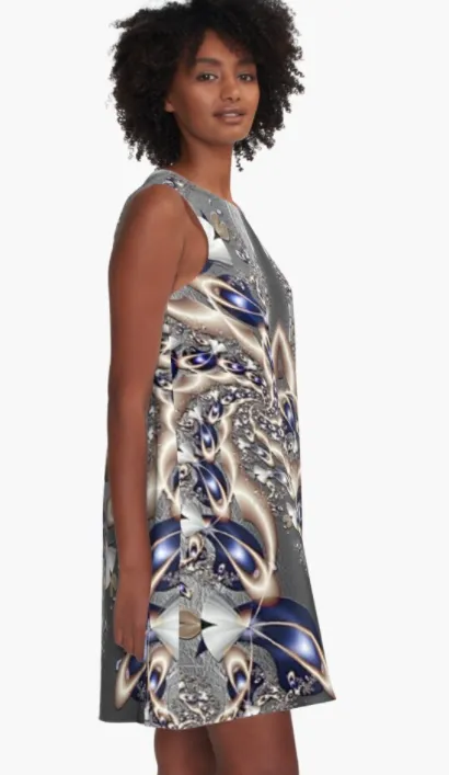 Cowgirl Kim Sapphire Holiday A-line Dress - Medium Only