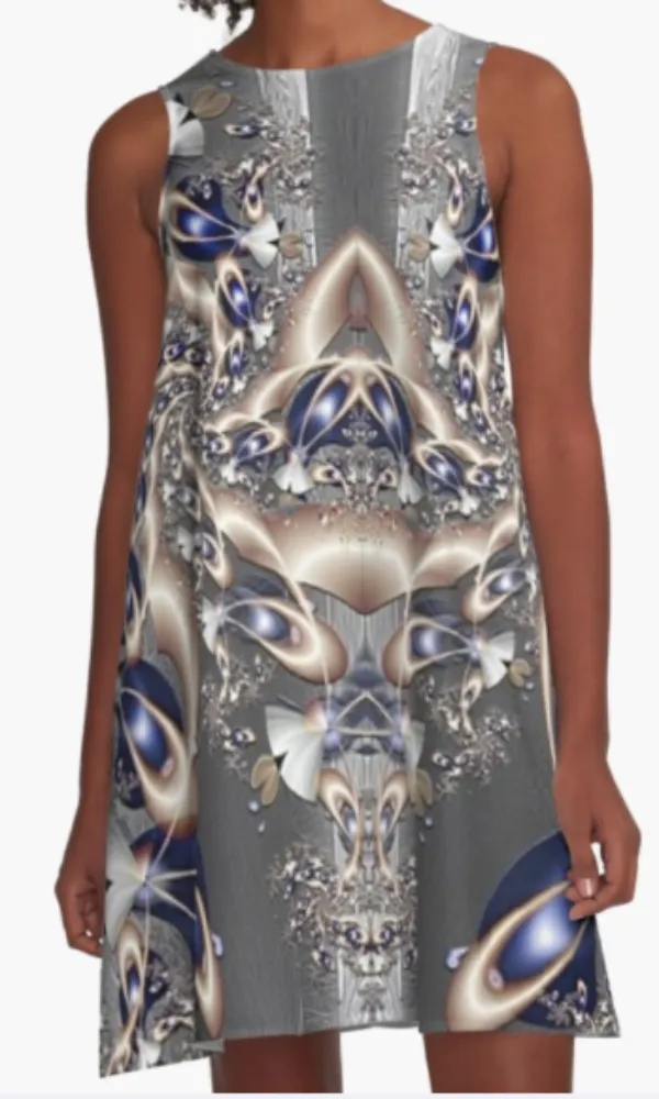 Cowgirl Kim Sapphire Holiday A-line Dress - Medium Only