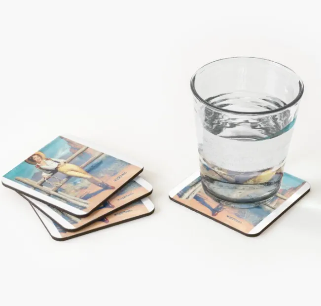 Cowgirl Kim Western Vintage Cowgirl Coasters - Set of 4