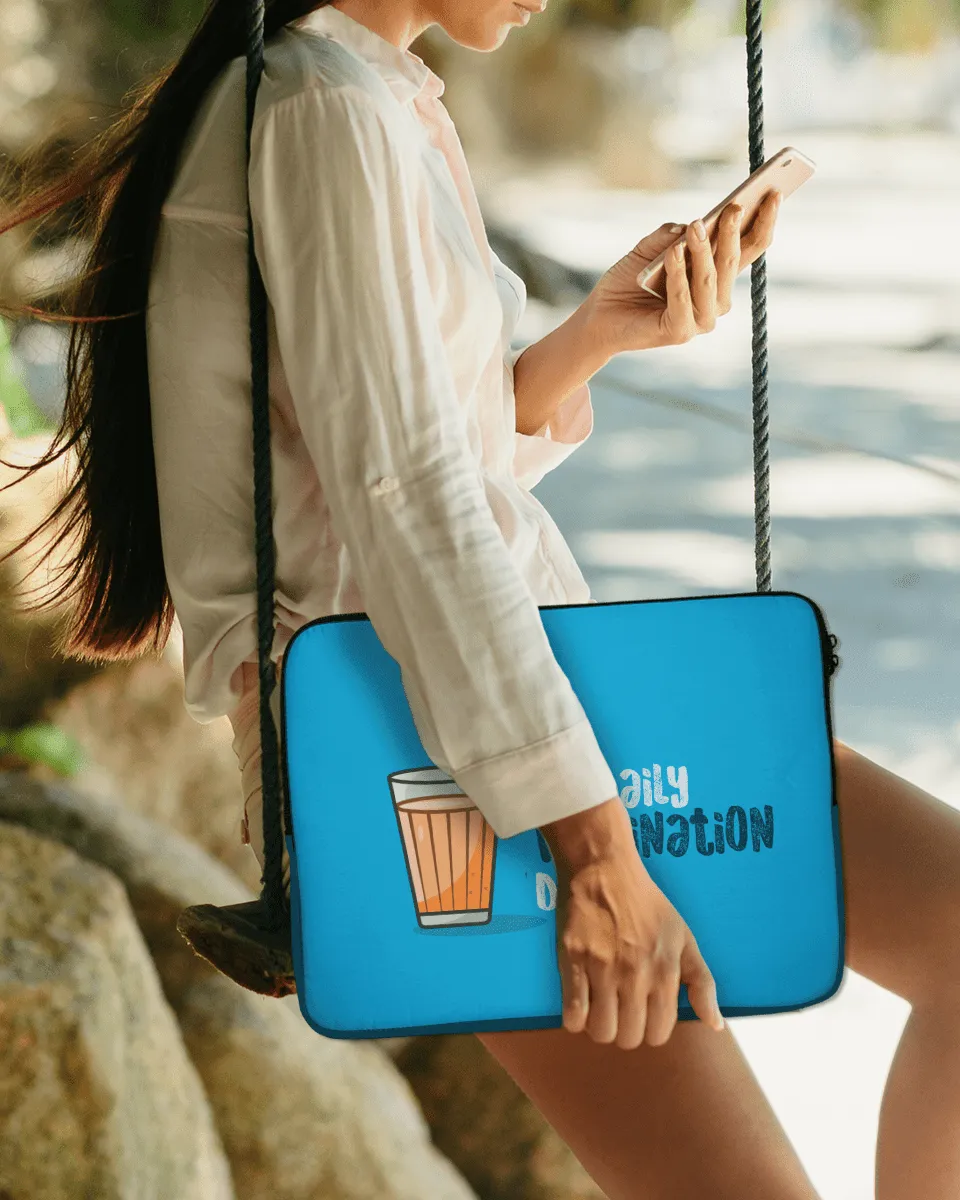 Daily Vaccination Dose Blue Laptop Sleeve