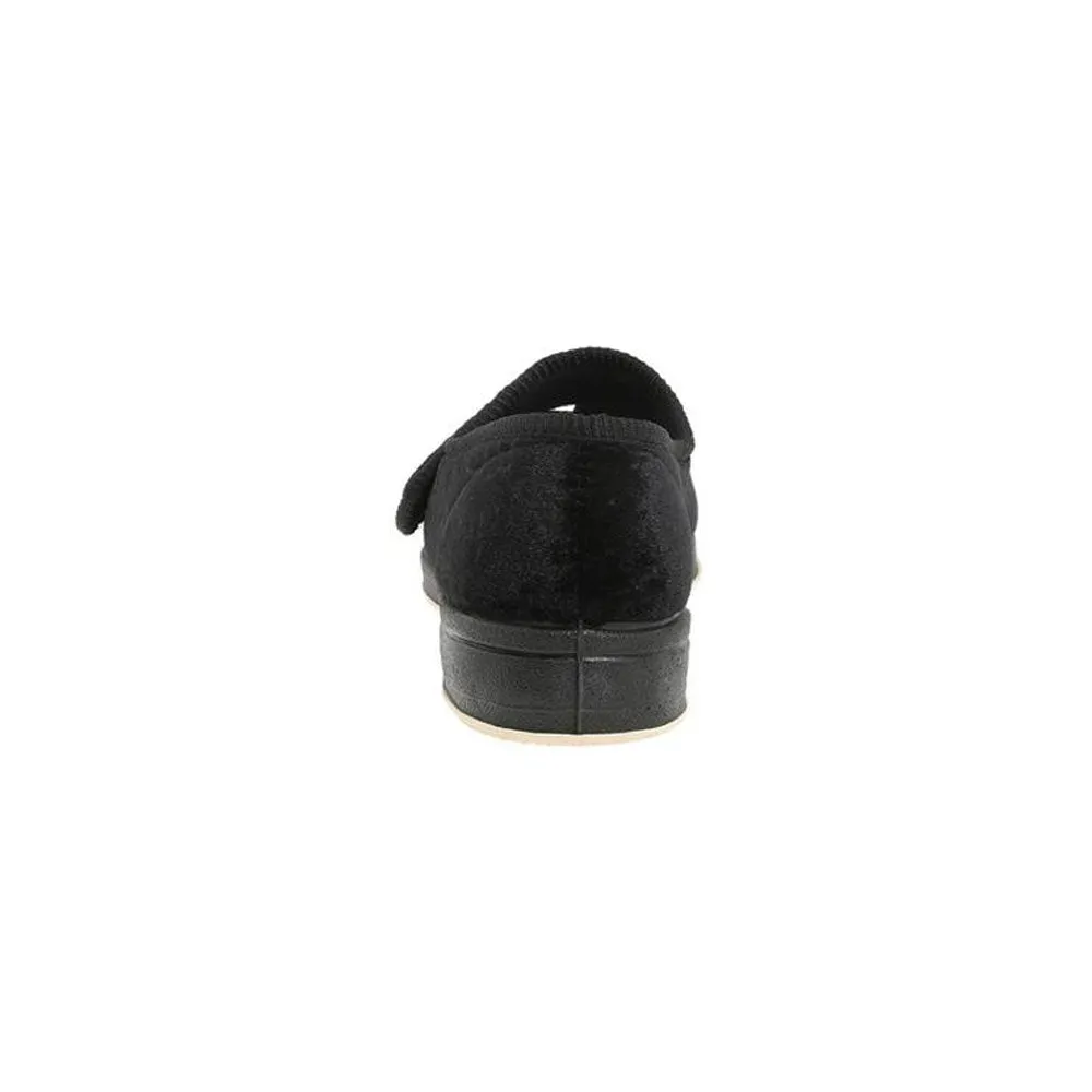 Foamtreads Jewel Slipper Black Velour (Women's)