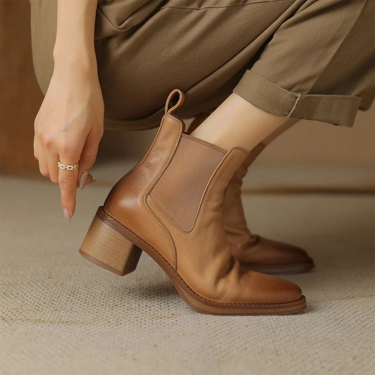 Handmade Leather Ankle Boots