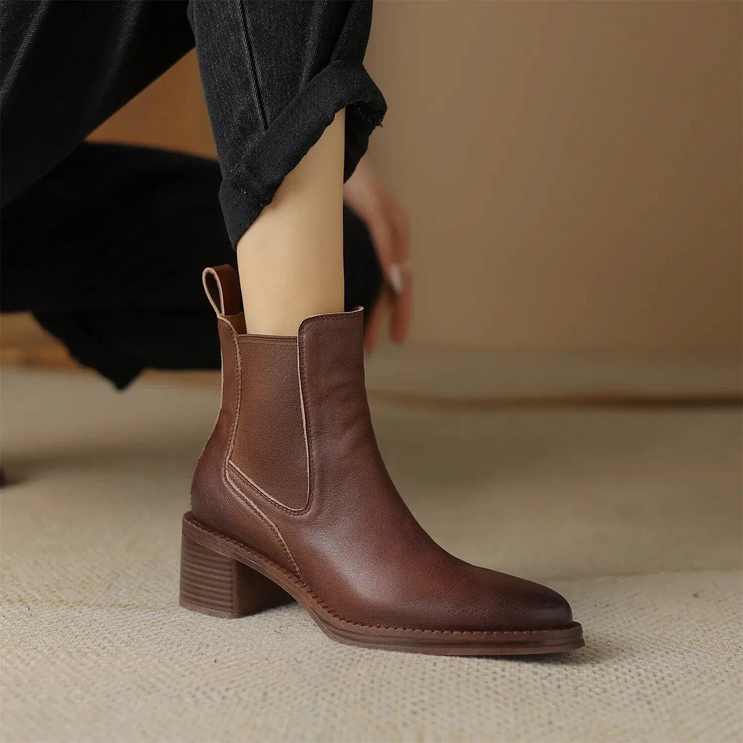 Handmade Leather Ankle Boots