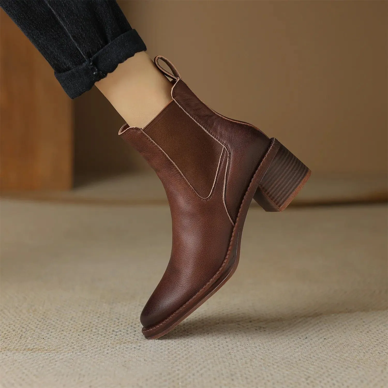 Handmade Leather Ankle Boots