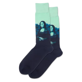 HOTSOX Men's Da Vinci's Mona Lisa Pop Crew Socks