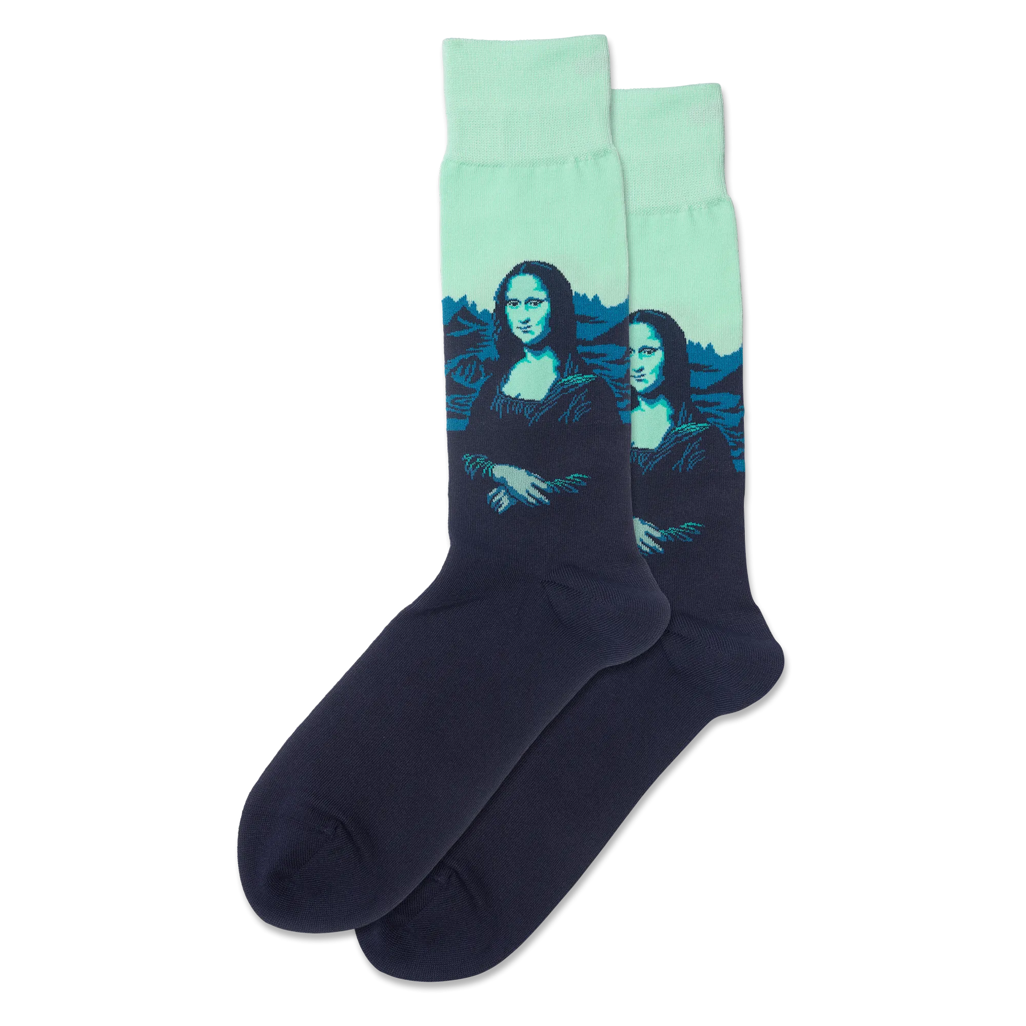 HOTSOX Men's Da Vinci's Mona Lisa Pop Crew Socks