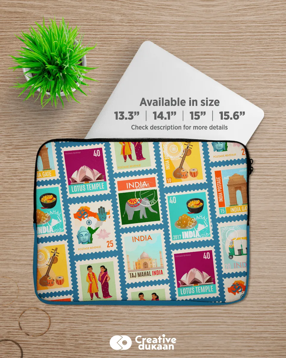 Indian Stamps Designs Quirky and Cool Laptop Sleeves