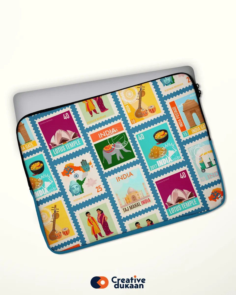 Indian Stamps Designs Quirky and Cool Laptop Sleeves