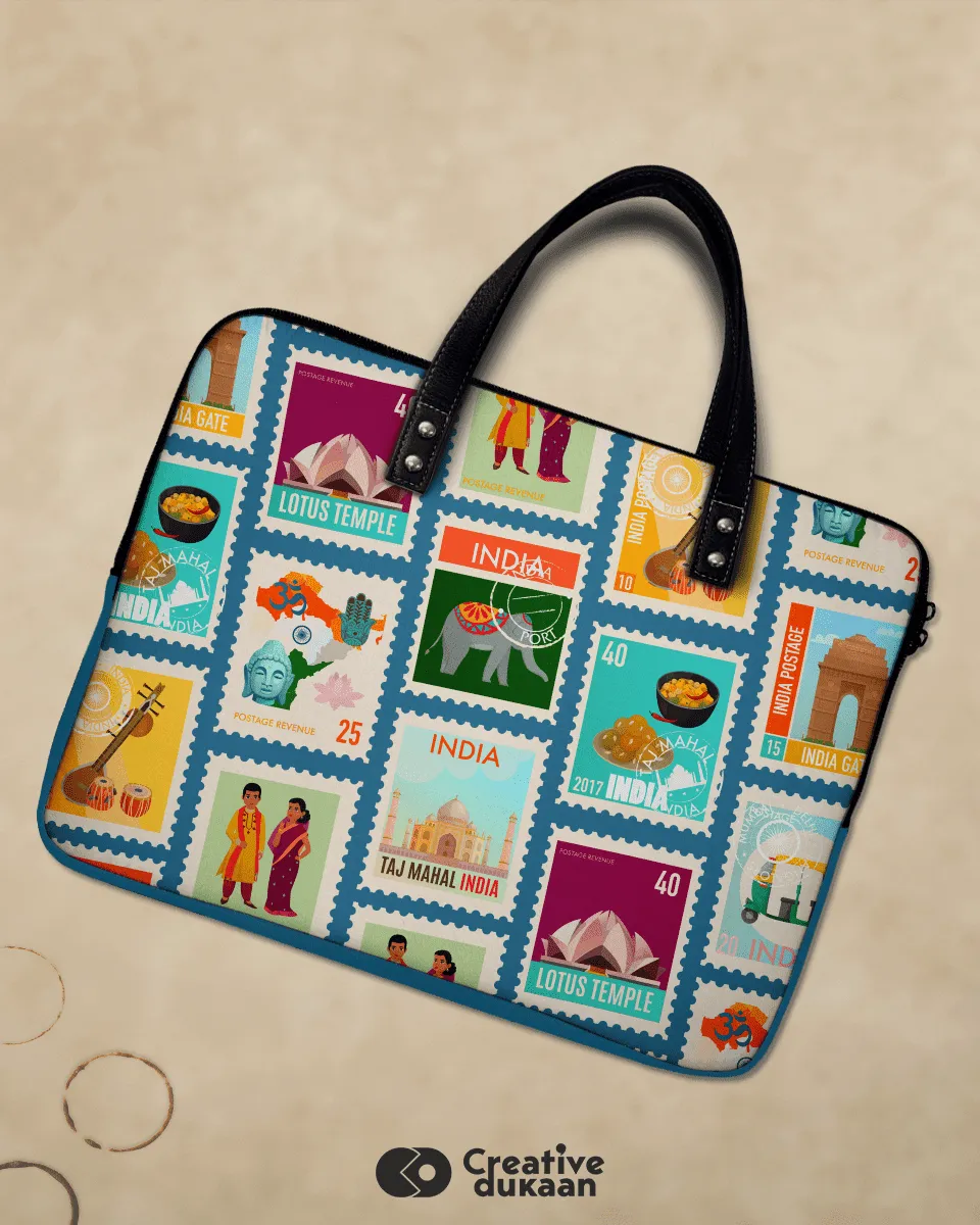 Indian Stamps Designs Quirky and Cool Laptop Sleeves